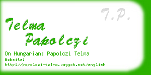 telma papolczi business card